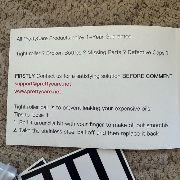 Essential Oil Roller Bottles -set of 10 with labels, mini funnels, roller& guide - Picture 6 of 11